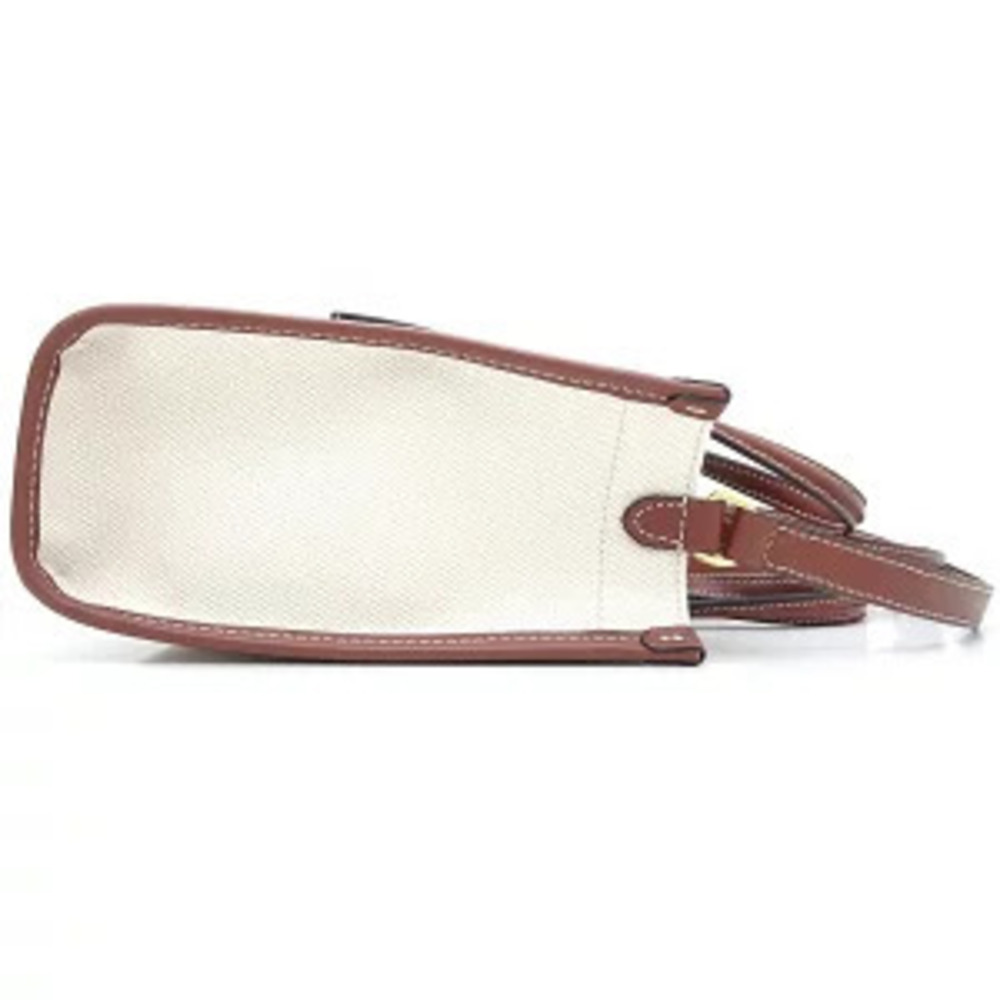 Burberry Bag Leather Freya Shoulder Brown Tote Canvas